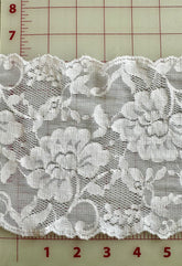 Stretch Trim - 6-inch Stretch Lace White